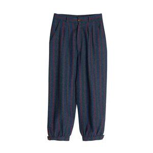 Maison du Pantalon (Sweden) 80s, Multitone Chevrons, Barrel Silhouette, 1940s